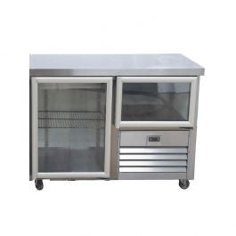 Glass swing door underbar fridge 1.2m-1.5 Door- plain top (Just Refrigeration) - Catering