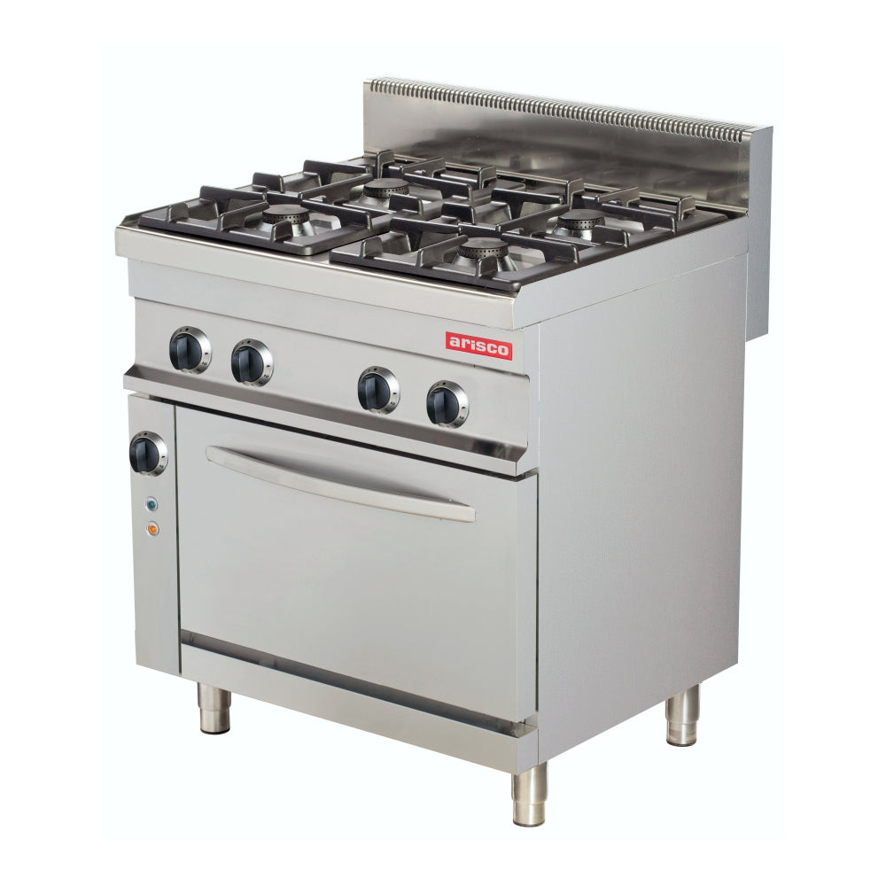 4 Burner Gas Cooker-With Electric Convection Oven (ARISCO) - Catering