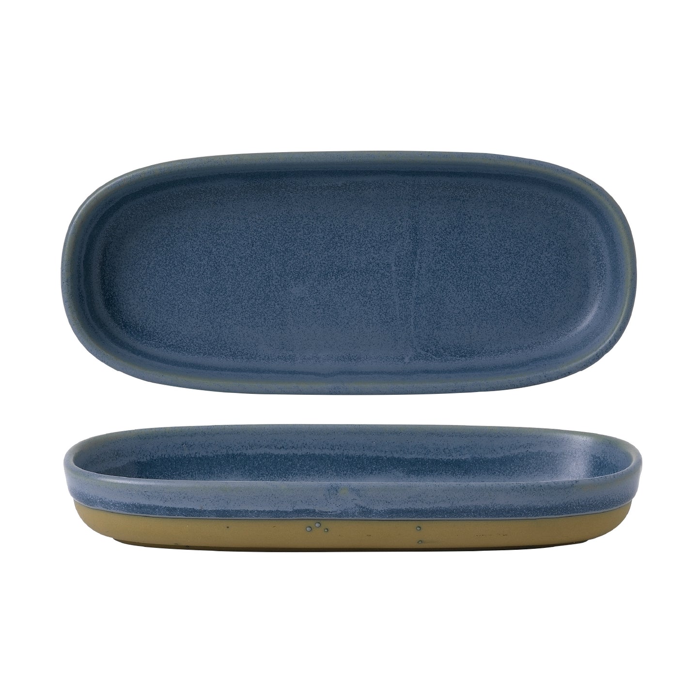 EMERGE - OSLO BLUE - SHALLOW TRAY - 23.3CM X 10CM X 3.3CM (6) (Churchill)