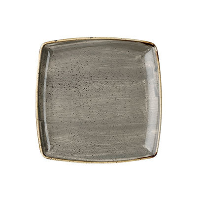 PEPPERCORN GREY - DEEP SQUARE PLATE 26.8CM (6) - Catering