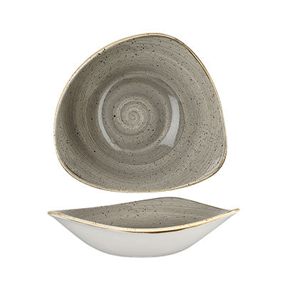 PEPPERCORN GREY - TRIANGLE BOWL 23.5CM (12) (Churchill)