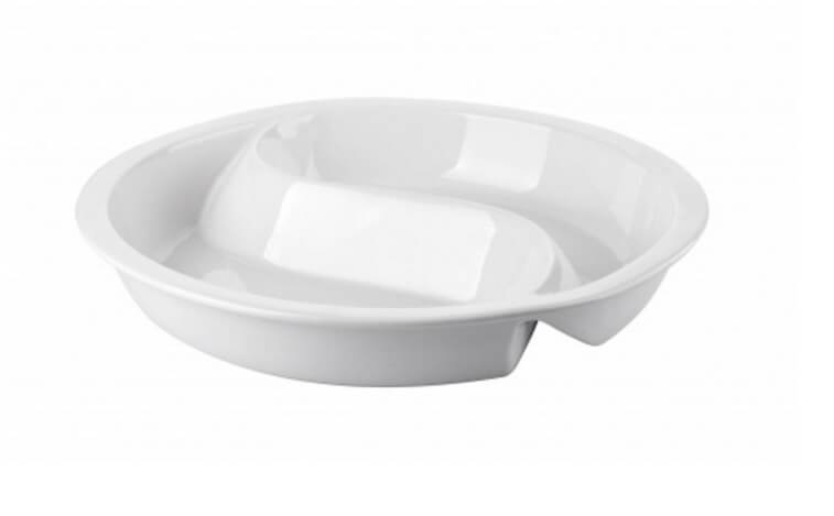 GATTO CERAMIC GASTRONORM INSERT ROUND DIVIDED 325X65MM