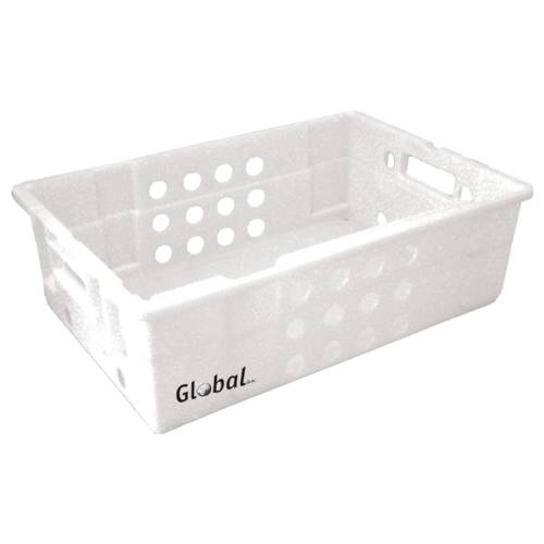 FREEZER CRATE PLASTIC - VENTED - 600 X 400 X 188MM (Global)