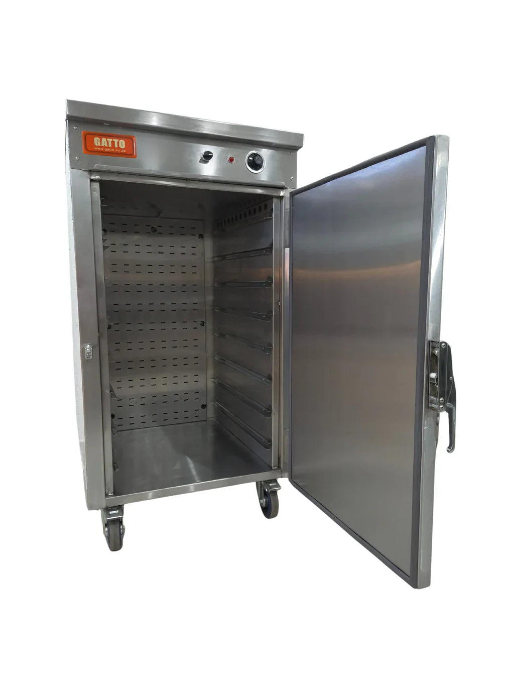 GATTO HEAVY DUTY MOBILE FOOD WARMING CART (1X 1/2 DOOR) - 8 TIER (EXCL. GRIDS)