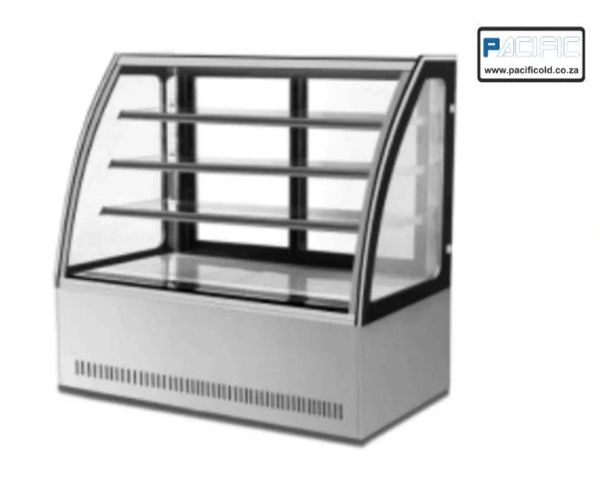 PACIFIC CURVED GLASS DISPLAY- COLD- 1800W X 740D X 1360H