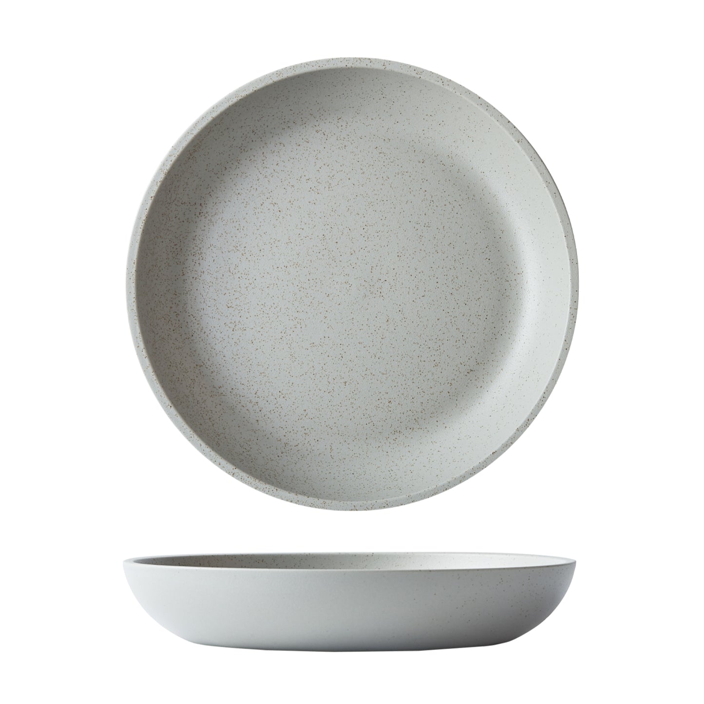 DUNE - ASH - DEEP COUPE PLATE - 23CM (12) (Luzerne)