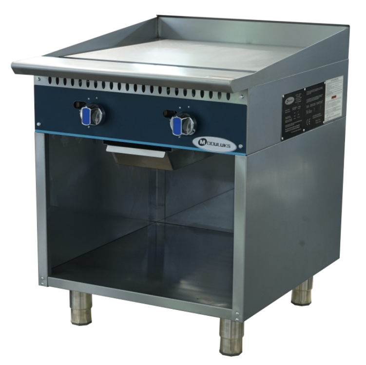 MODULUKS 600MM GAS FLAT TOP GRILL - HEAVY DUTY RANGE - WITH FLAME FAILURE