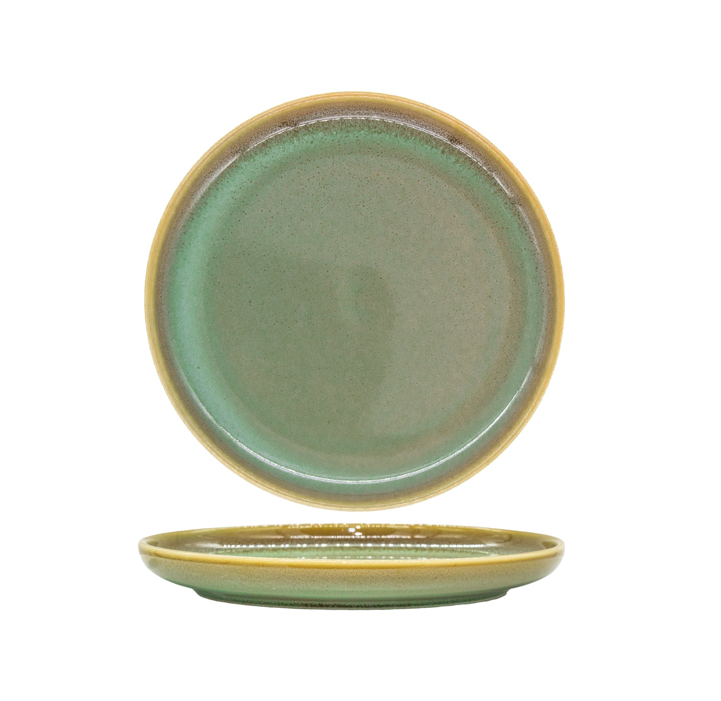 FYNBOS - ALOE GREEN - ROUND PLATE - 18CM (6) (Fortis)