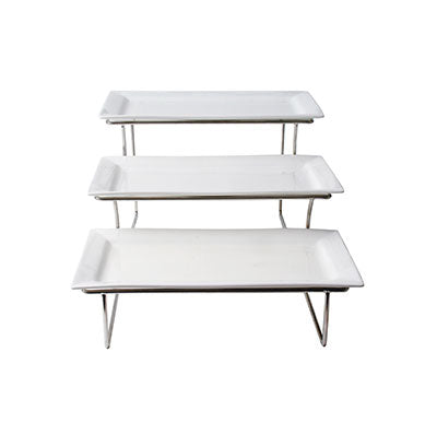 RECTANGULAR 3 STEP LARGE STAND 40 X 35 X 22.5CM (1) (Fortis)
