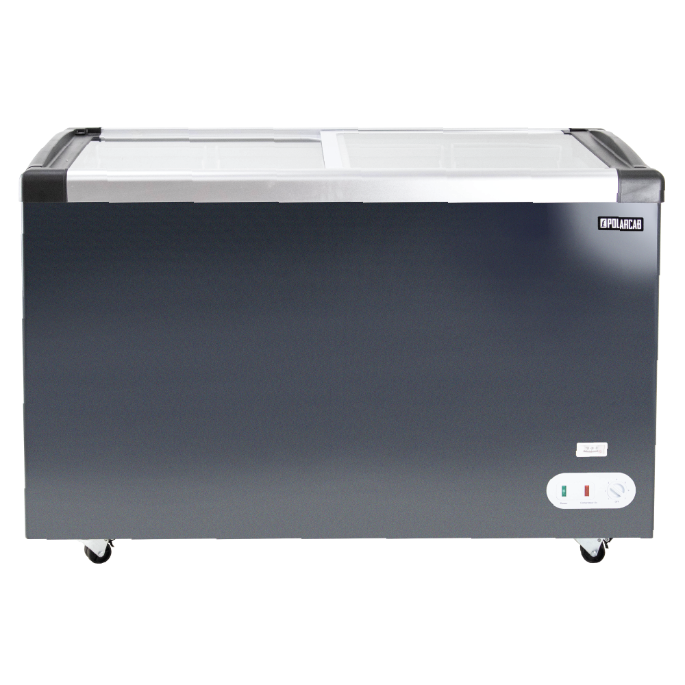 Island Freezer W Sliding Glass Top -355L - Catering