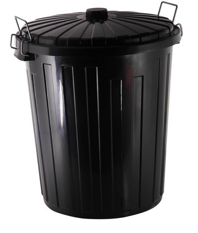 GATTO REFUSE BIN BLACK 73LT - INCLUDES LID
