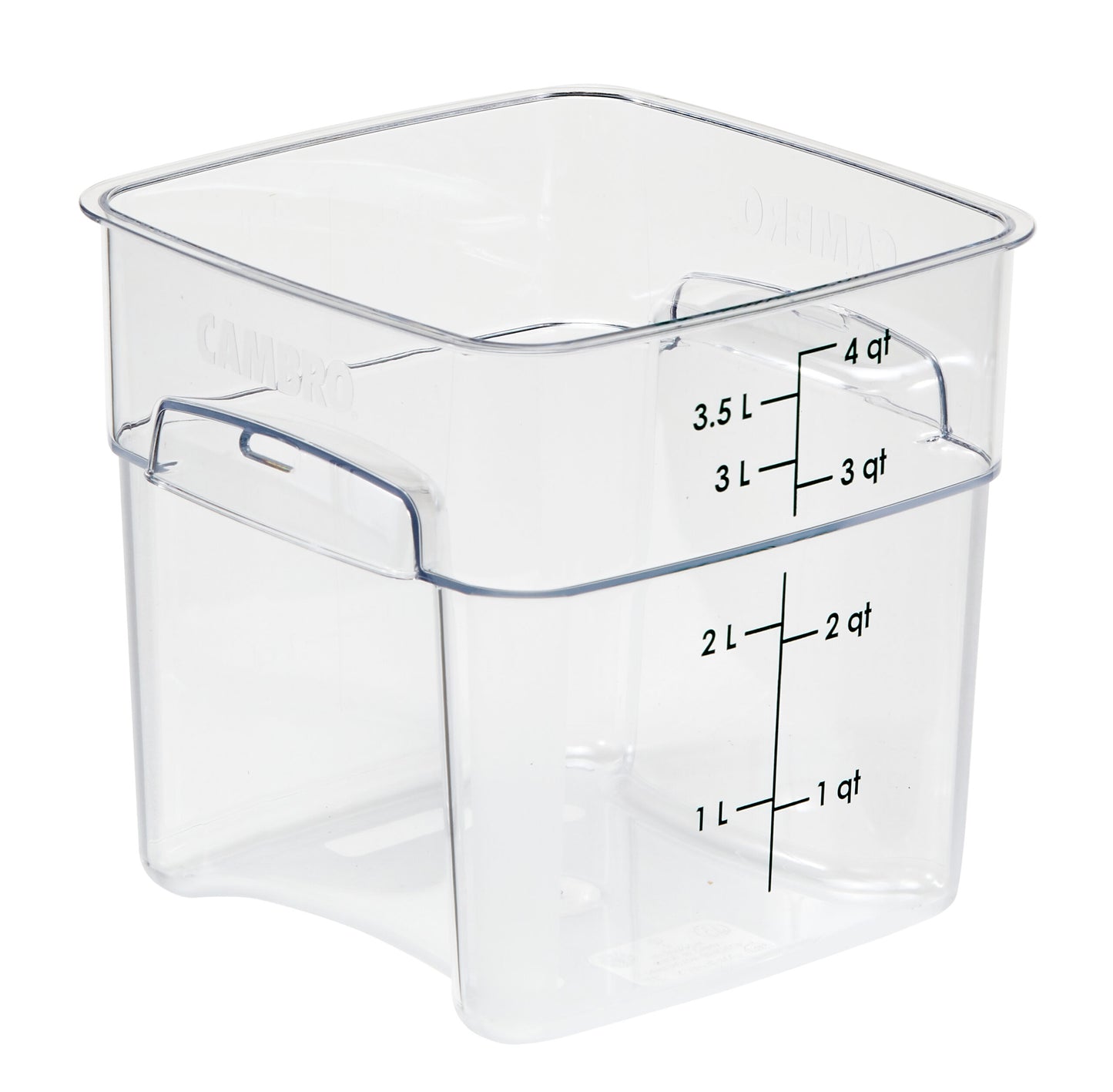SQUARE POLYCARBONATE STORAGE CONTAINER CLEAR