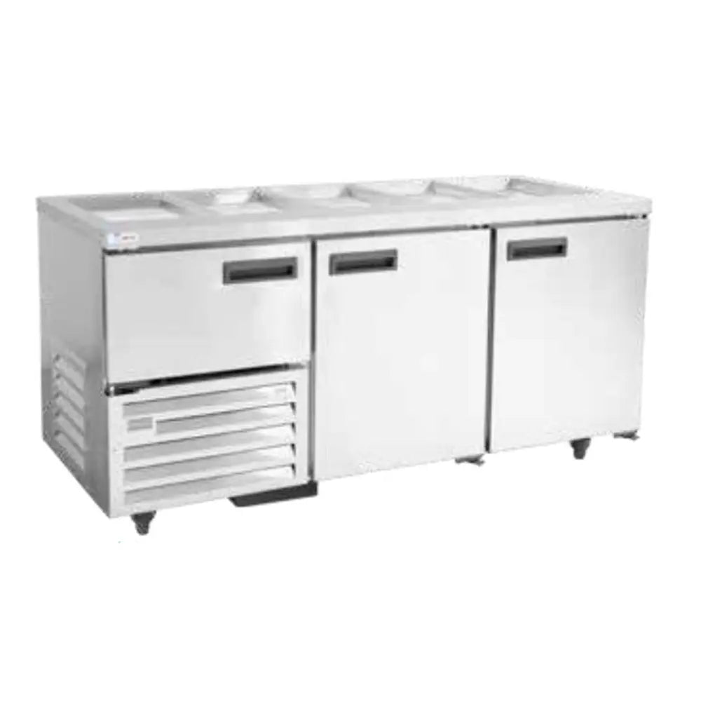 Hamper top - 2.4m-3.5 stainless steel door underbar fridge (Just Refrigeration) - Catering