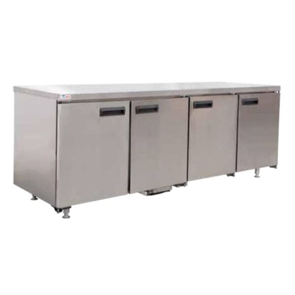 Stainless steel door remote pizza top underbar fridge 2.4m (Just Refrigeration) - Catering