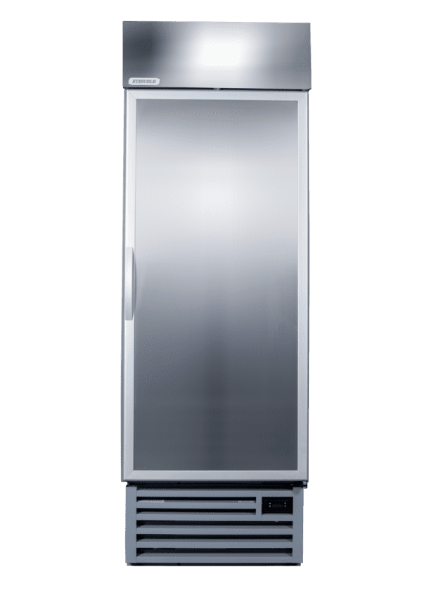 STAYCOLD Single Solid Hinged Door Upright Display Freezer - Catering