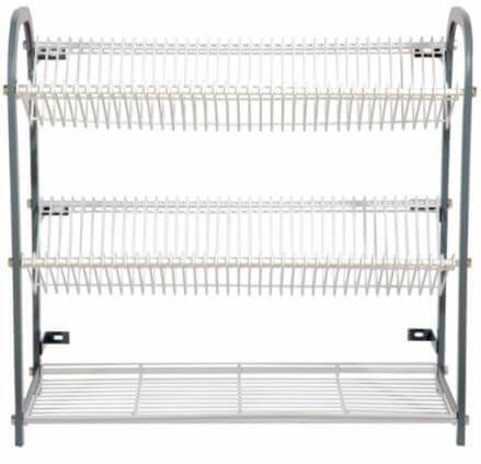 GATTO 800 WALL MOUNT CROCKERY RACK 3 TIER 76 PLATES + CUP RACK