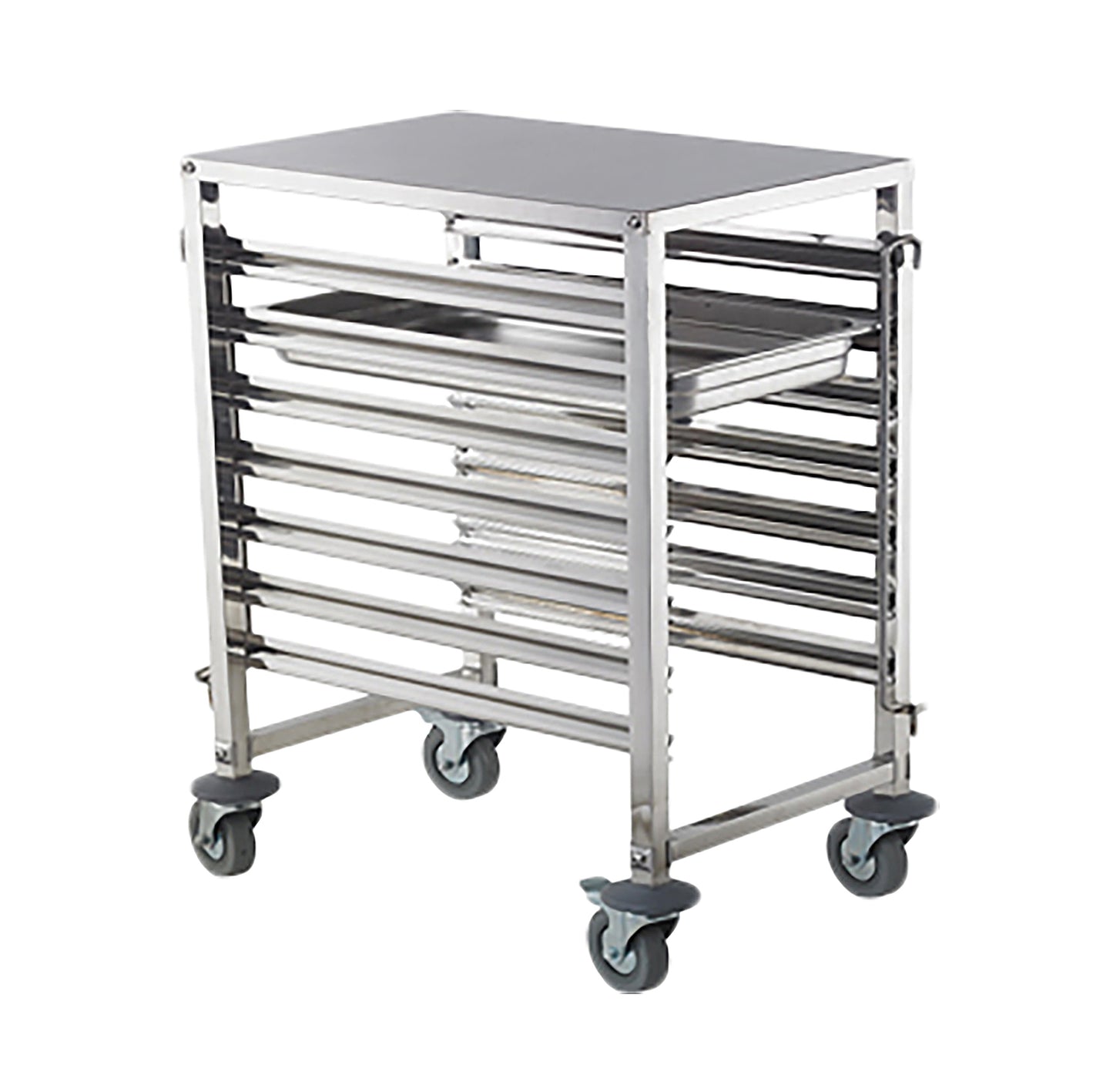 WORKING TABLE S/STEEL - MOBILE - 7 TIER 385 X 550 X 900MM (Global)