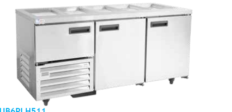 Hamper top - stainless steel door underbar fridge (Just Refrigeration) - Catering