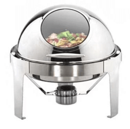 GATTO ECONOMY ROLL TOP ROUND CHAFER- WITH GLASS VISION