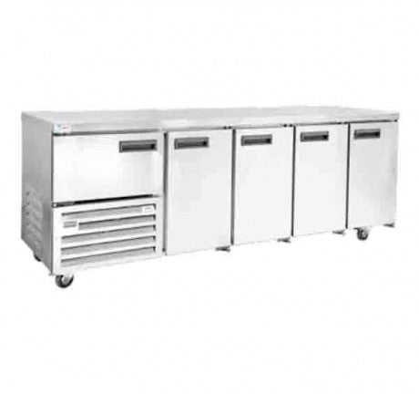 Gastronorm - 4.5 stainless steel door underbar fridge (Just Refrigeration) - Catering