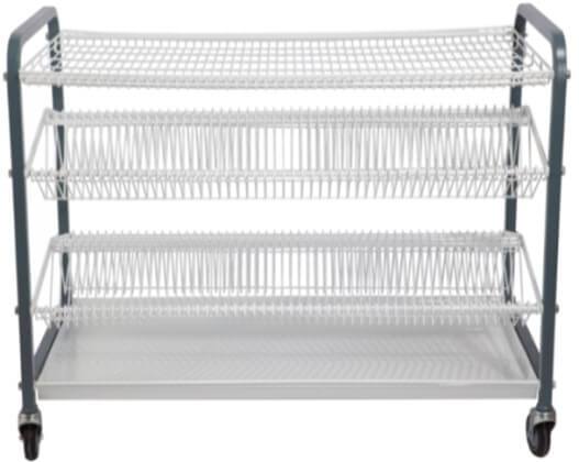 GATTO 300 PIECE MOBILE CROCKERY RACK 106 LARGE PLATES+212 SMALL PLATES 1 CUP RACK