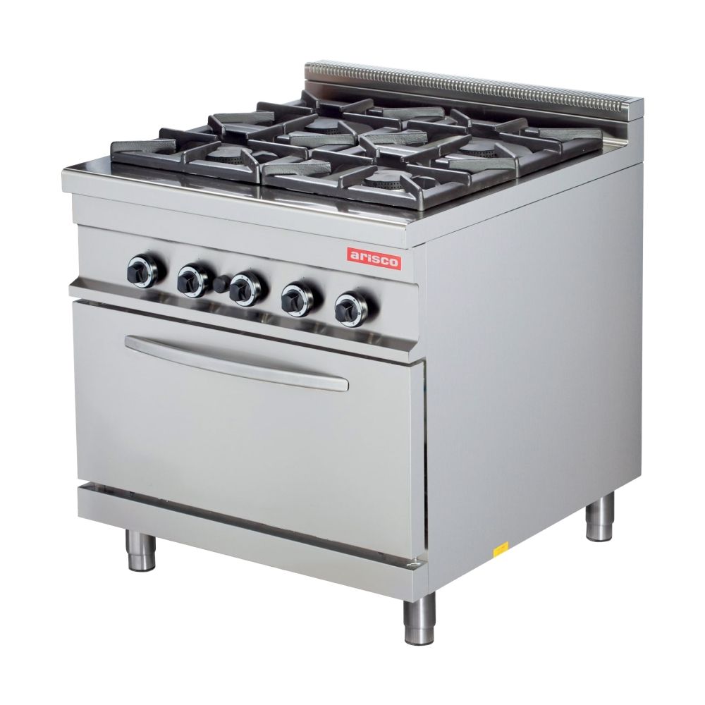 4 Burner with electric convection oven - 900 range (ARISCO)