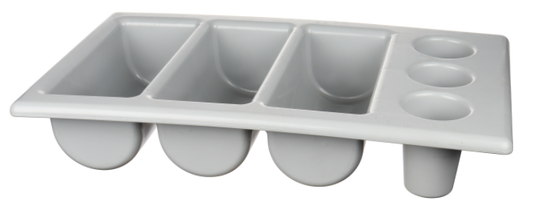 GATTO 3 DIVISION CUTLERY BOX W/ 3 SMALL ROUND HOLDERS