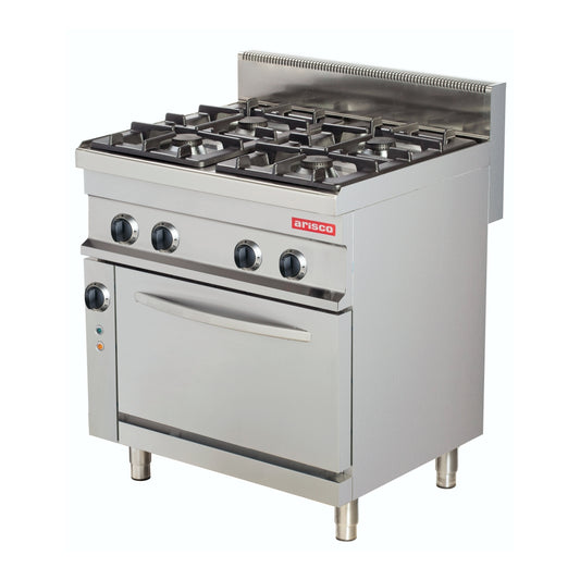 4 Burner Gas Cooker-With Electric Convection Oven (ARISCO) - Catering