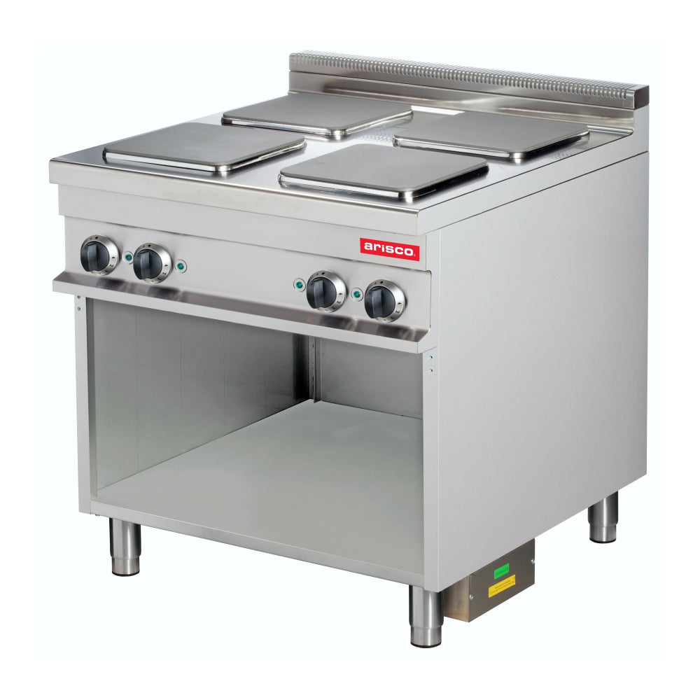 4 Plate cooking range with neutral cabinet - 900 series (ARISCO) - Catering