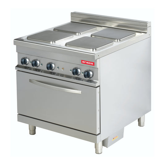 4 Plate cooking range with 2/1 GN convection oven - 900 series (ARISCO) - Catering