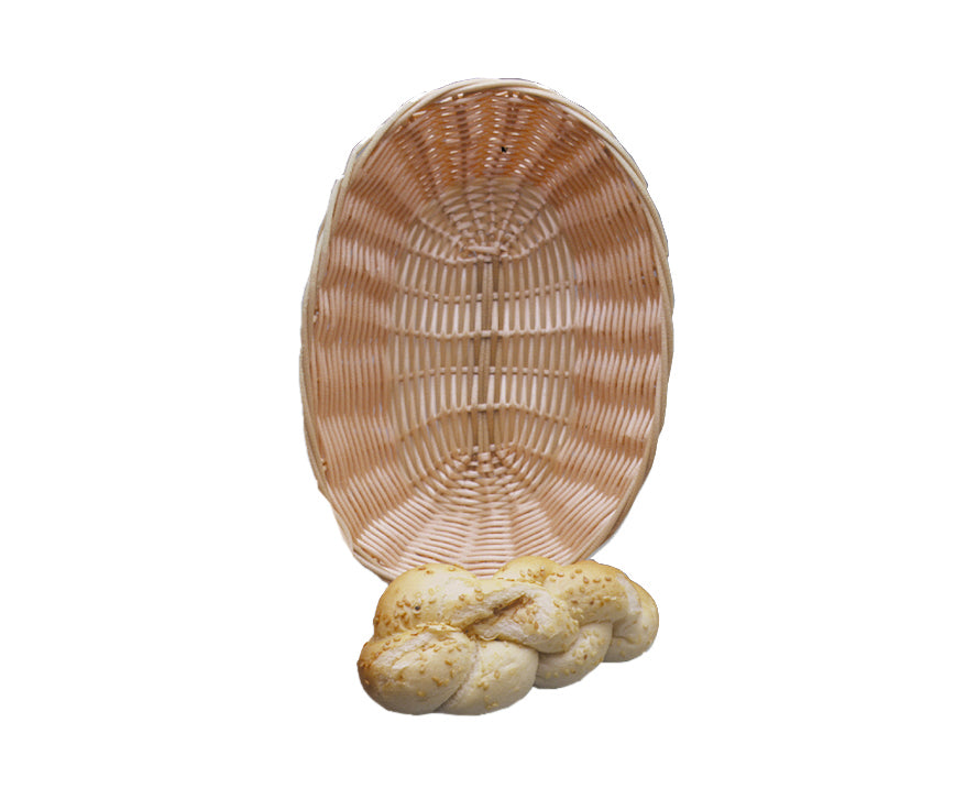 BREAD BASKET WOVEN PLASTIC OVAL - 230 X 167MM