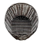 BREAD BASKET WOVEN PLASTIC DARK BROWN OVAL - 230 X 167MM