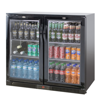 Back Bar Bottle Cooler – 2 Door, Hinged (POLARCAB)