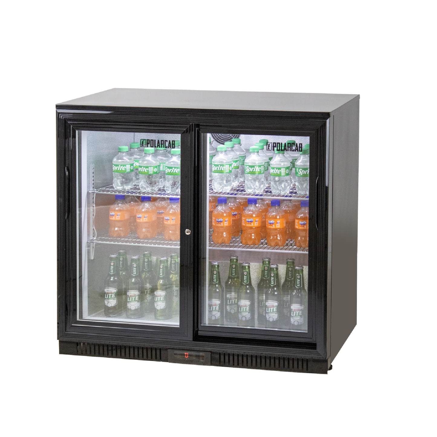 Back Bar Bottle Cooler – 2 Door, Sliding (POLARCAB) - Catering
