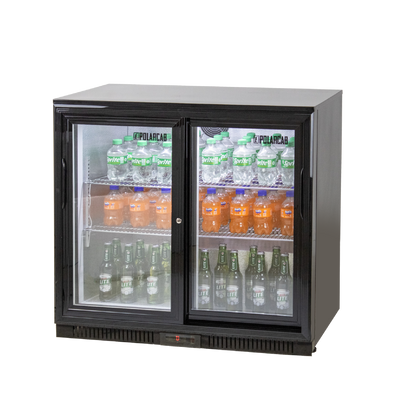 Back Bar Bottle Cooler – 2 Door, Sliding (POLARCAB) - Catering