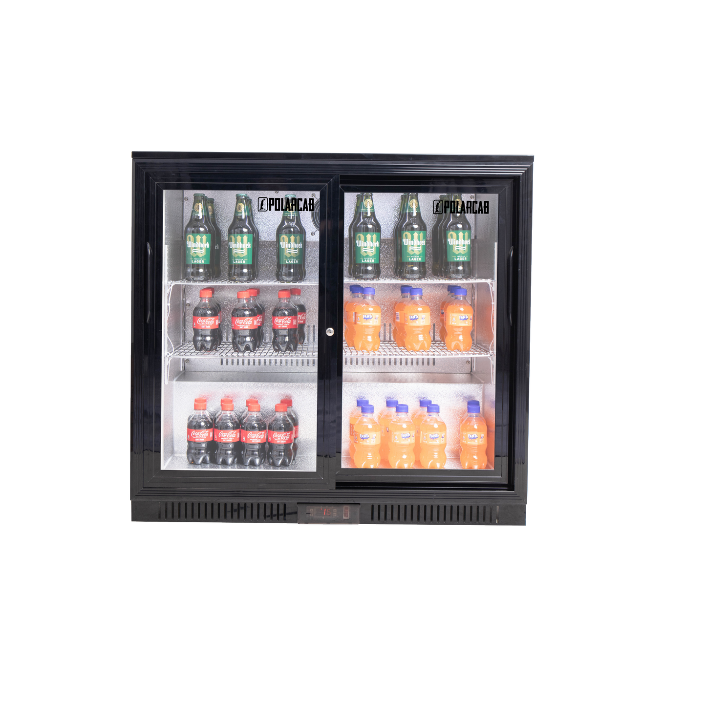 Back Bar Bottle Cooler – 2 Door, Sliding (POLARCAB) - Catering