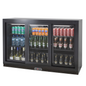 PolarCab Black Bar Cooler 3 Sliding/Door - Catering