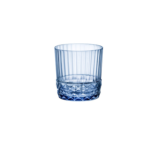 AMERICA '20s  - SAPPHIRE BLUE - DOF 37CL H92MM W88MM (6) (Bormioli Rocco)