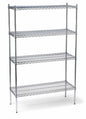 GATTO 4 TIER CHROME SHELVING 1500 X 450 X 1800MM