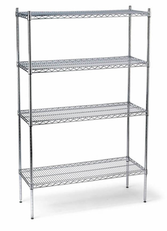 GATTO 4 TIER CHROME SHELVING 1200 X 450 X 1800MM
