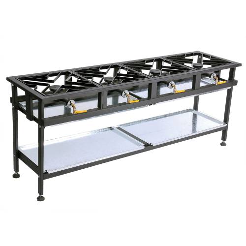 BOILING TABLE GAS - COMMERCIAL - 4 BURNER STRAIGHT (Anvil)