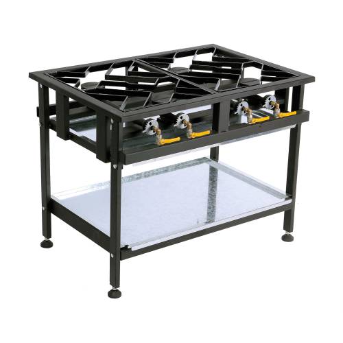 BOILING TABLE GAS - COMMERCIAL - 4 BURNER STAGGERED (Anvil)