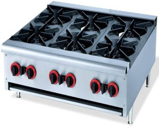 GATTO BOILING TABLE 6 BURNER - COUNTER MODEL