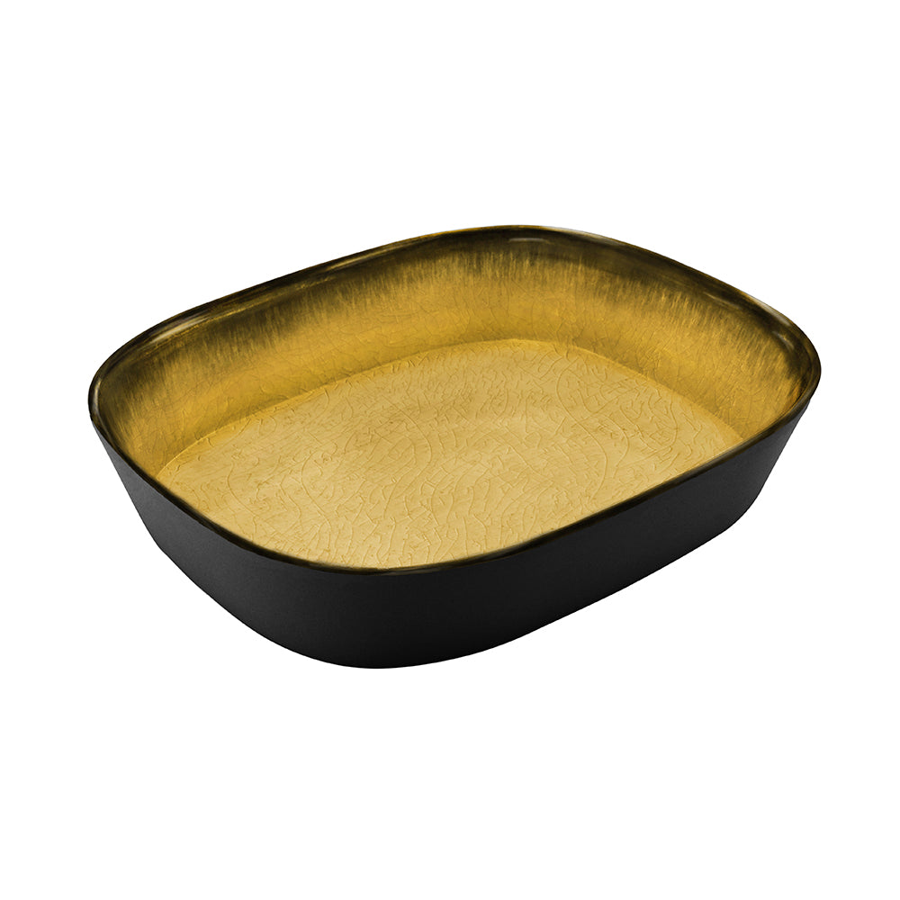 CAPSULE BOWL RECT (MED YELLOW) - 325 X 265 X 65MM (Efay)