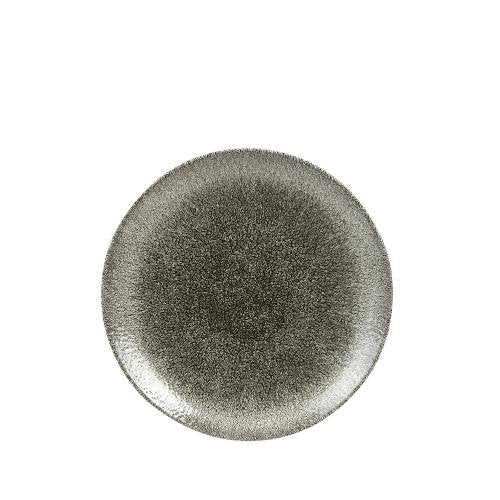 RAKU QUARTZ BLACK - COUPE PLATE - 26CM (12) (Churchill)