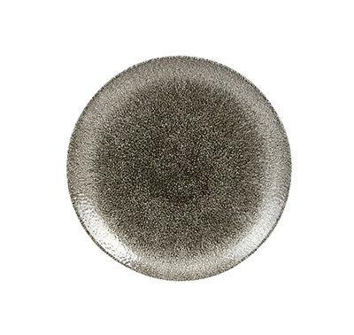 RAKU QUARTZ BLACK - COUPE PLATE - 21.7CM (12) (Churchill)