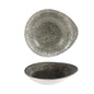 RAKU QUARTZ BLACK - ROUND DISH - 16X14.5CM (12) (Churchill)