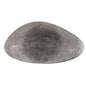 RAKU QUARTZ BLACK - TRIANGLE CHEFS PLATE - 35 X 19CM (6) (Churchill)
