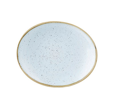DUCK EGG BLUE - OVAL PLATE - 19.2CM (12) (Churchill)
