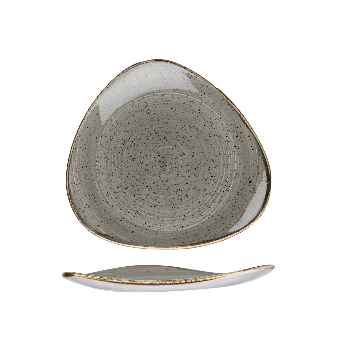 PEPPERCORN GREY - TRIANGLE PLATE 19.2CM (12) - Catering